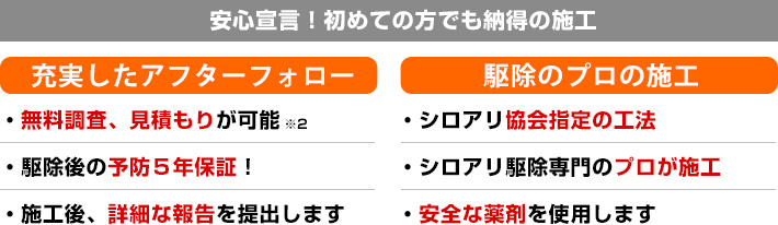 安心宣言！初めての方でも納得の施工